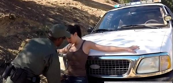  Ebony police xxx Latina Babe Fucked By the Law